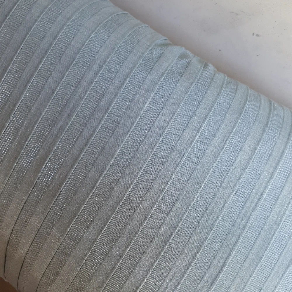 Blue Textured Feather Down Pillow for Cozy Comfort